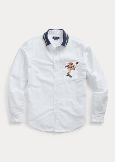 Men's Polo Ralph Lauren Classic Fit Kicker Bear Shirts | 786154AUD